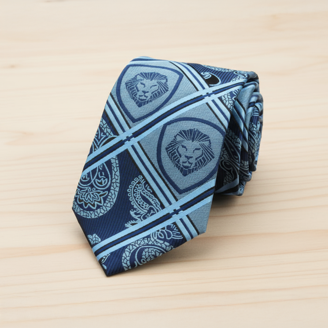 Valuetainment Soft Blue Premium Tie and Pocket Square Set