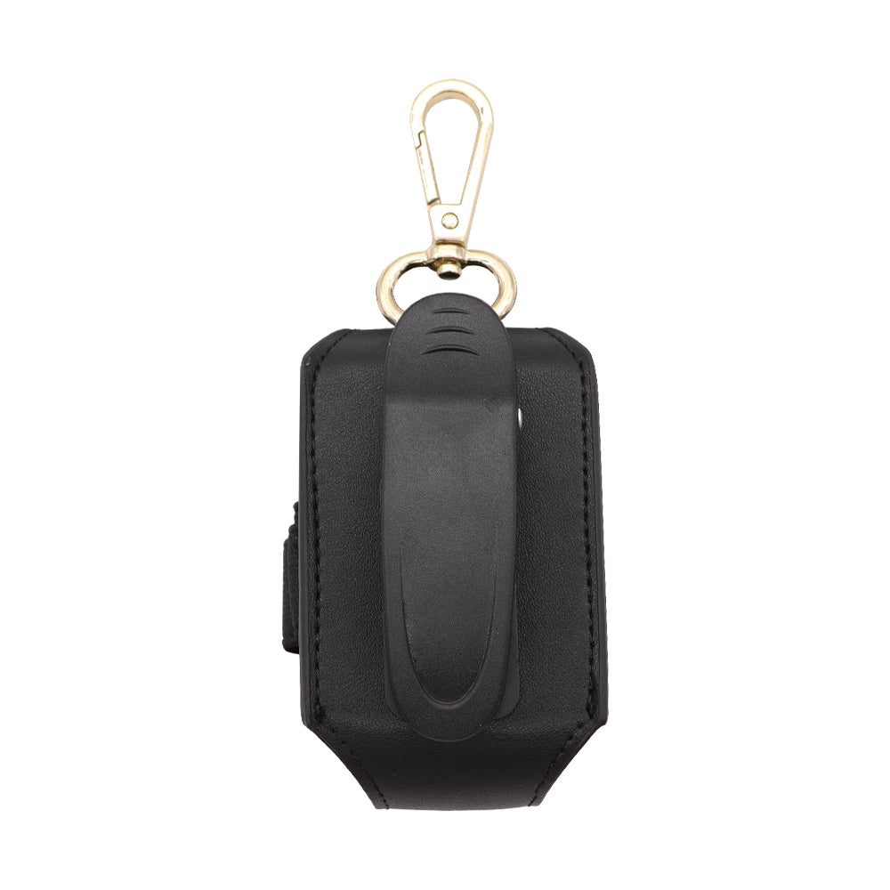 Future Looks Bright Black Embossed Leather Golf Ball and Tee Caddy