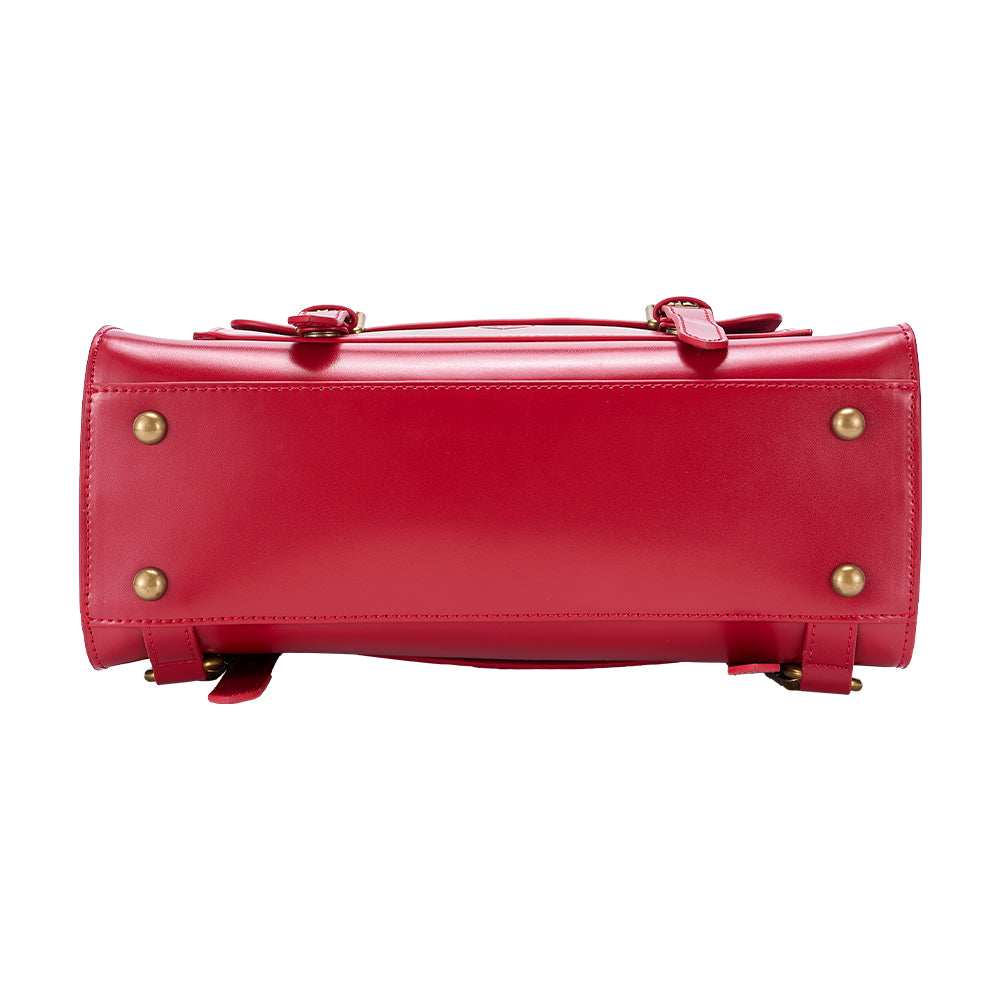 Women's Future Looks Bright Cherry Red Leather Premium Backpack