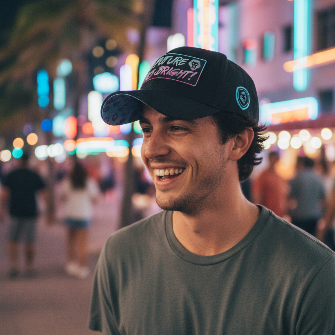 Future Looks Bright Miami Gradient Logo Snapback Hat