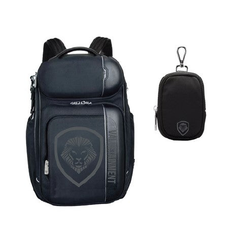 Valuetainment Lion Shield Black & Gray Weekender Backpack