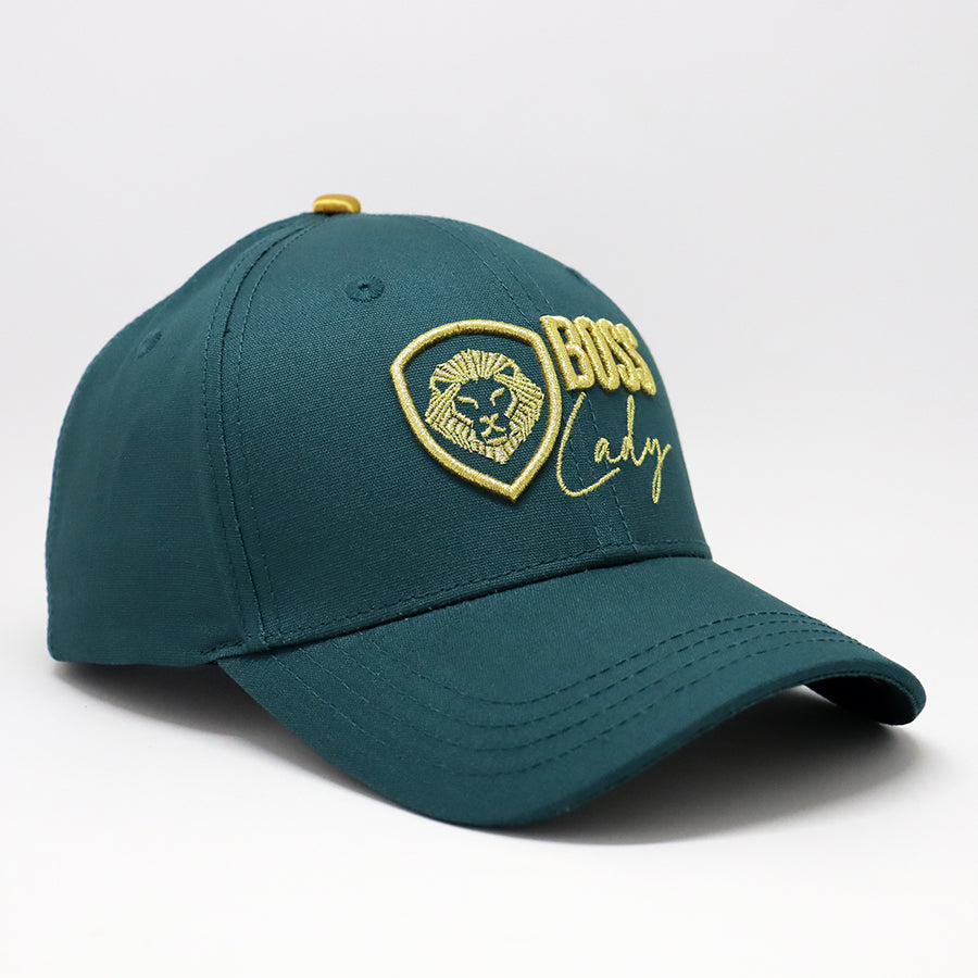 Future Looks Bright Boss Lady Hunter Green and Gold Snapback