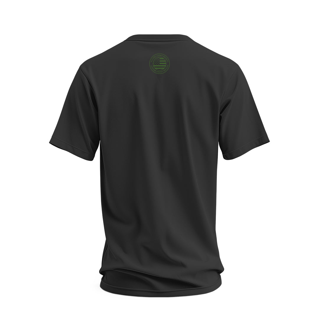 Future Looks Bright Armed Forces Black & Lime Short Sleeve T-Shirt