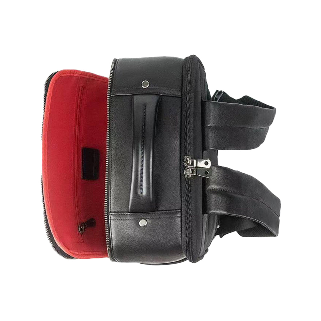 Valuetainment Embossed Lion Shield Premium Leather Backpack