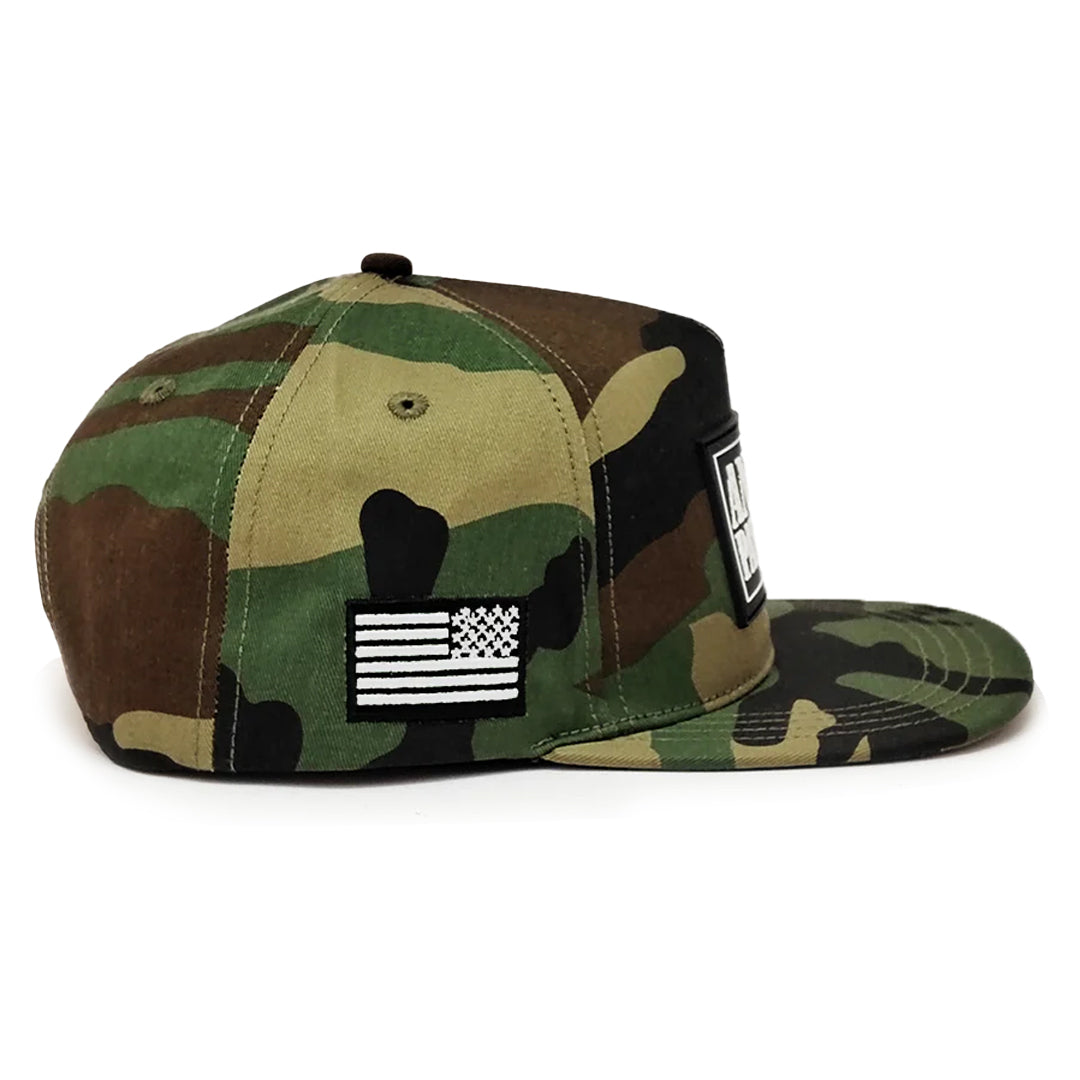 Angry Patriot Patch Flat Bill Snapback Hat