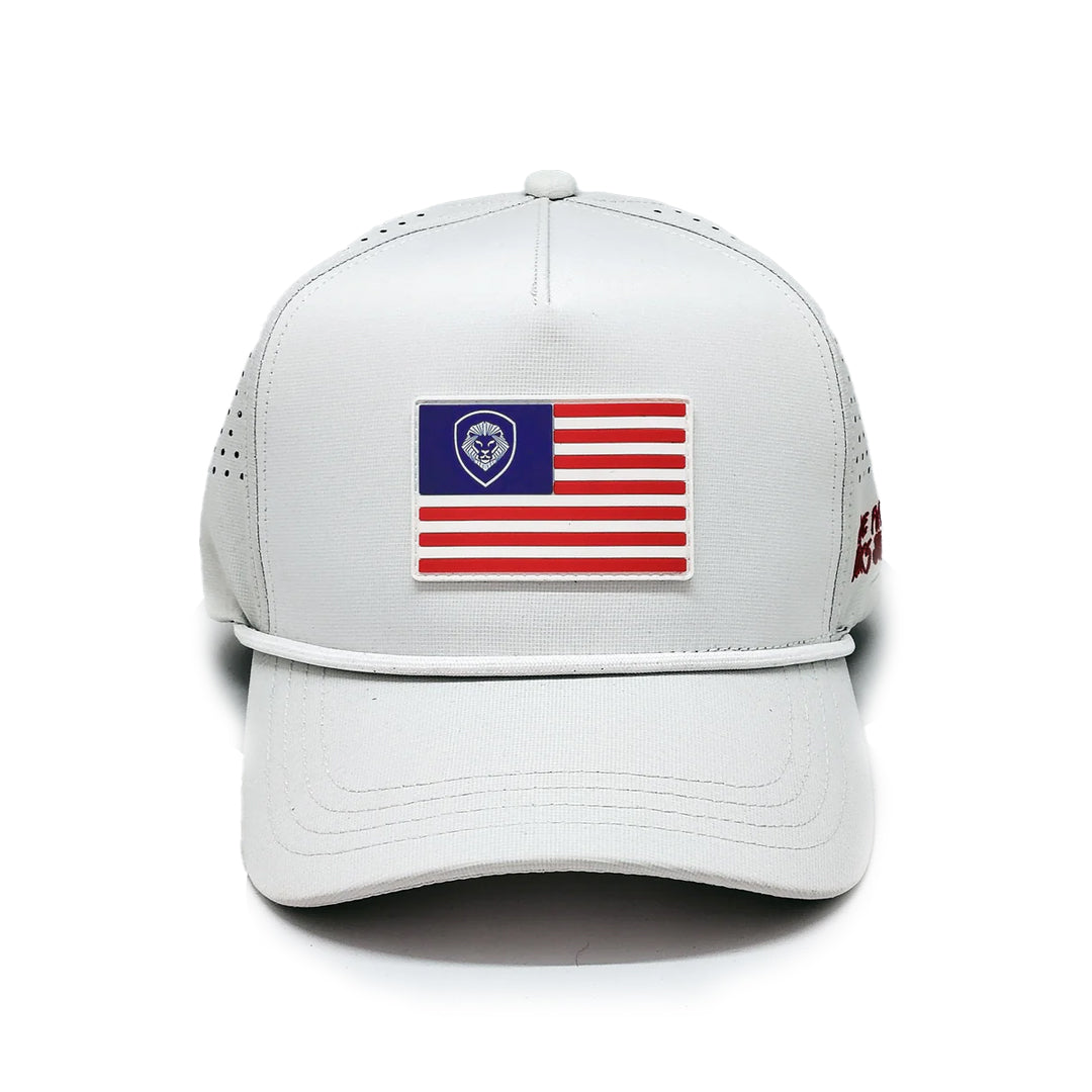 VT Flag Patch White Future Looks Bright Performance Snapback Hat