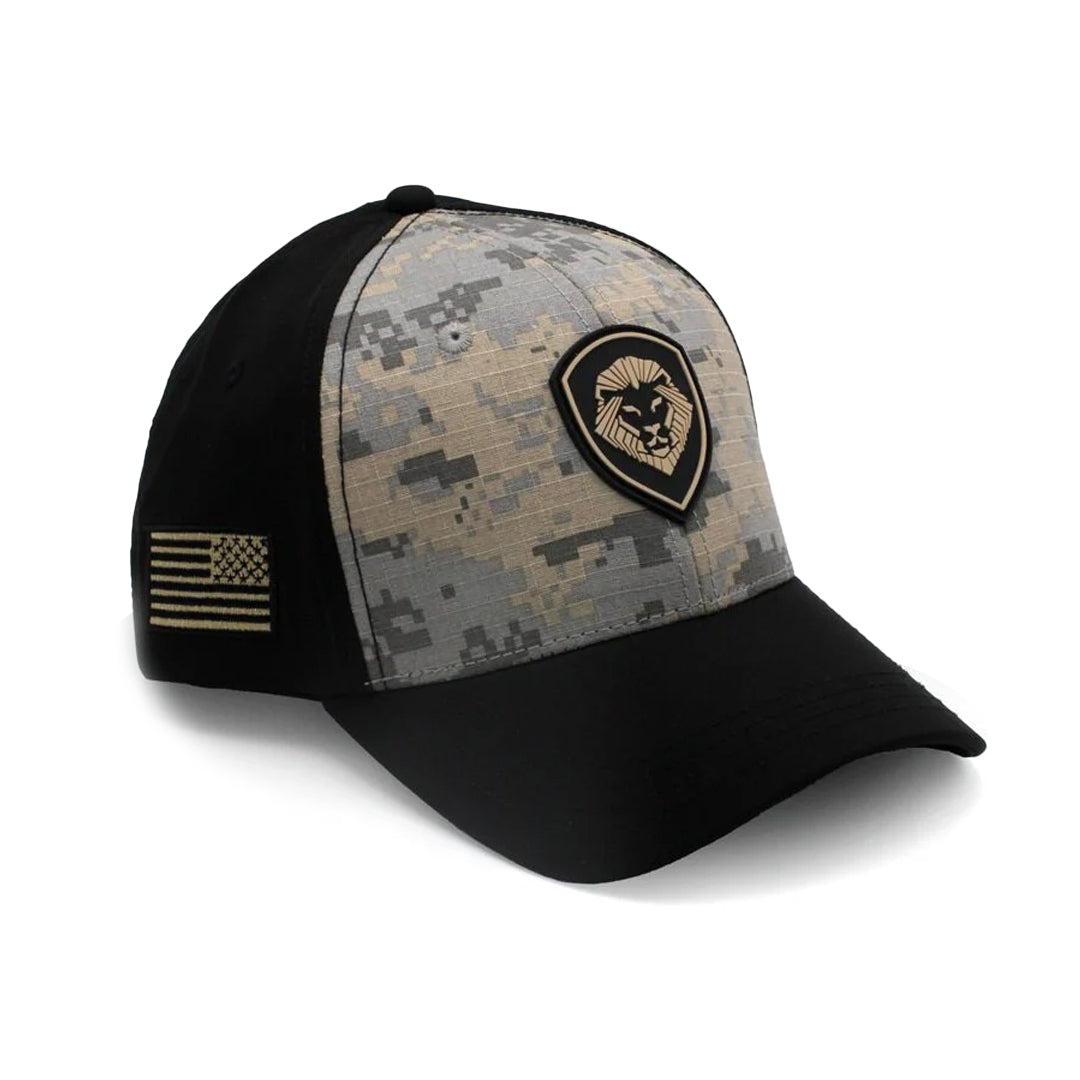 VT Shield Logo Future Looks Bright Grey Digital Camo Snapback Hat