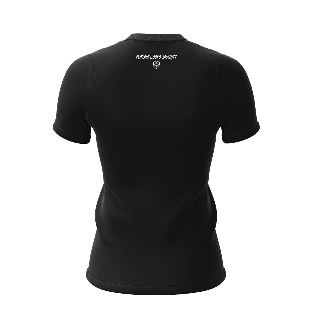 Women's Future Looks Bright Heart VT Mommy Black Short Sleeve T-Shirt