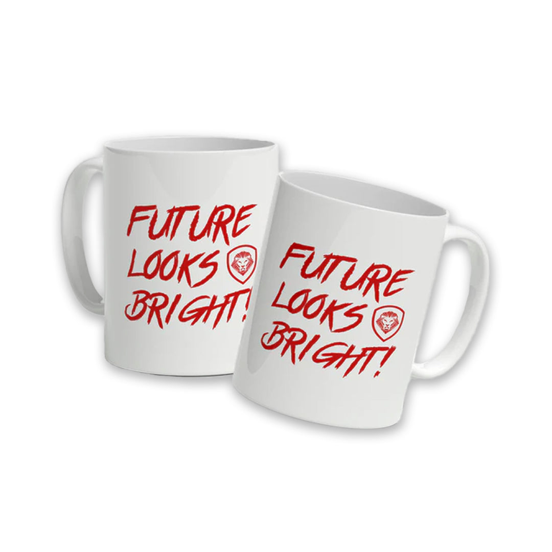 Future Looks Bright White and Red Mug