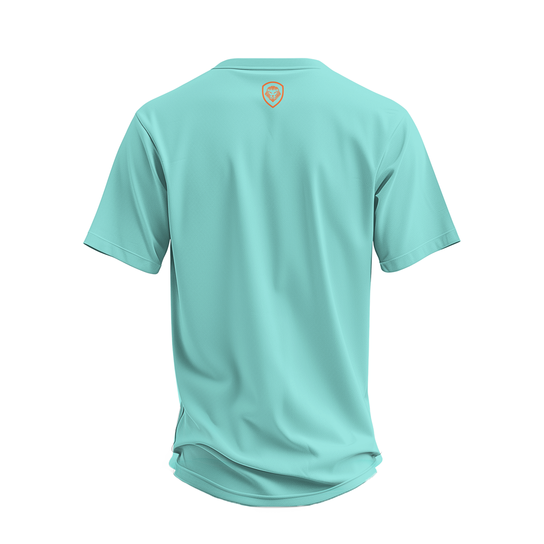 Future Looks Bright Premium Light Blue Curved Hem Short Sleeve T-Shirt