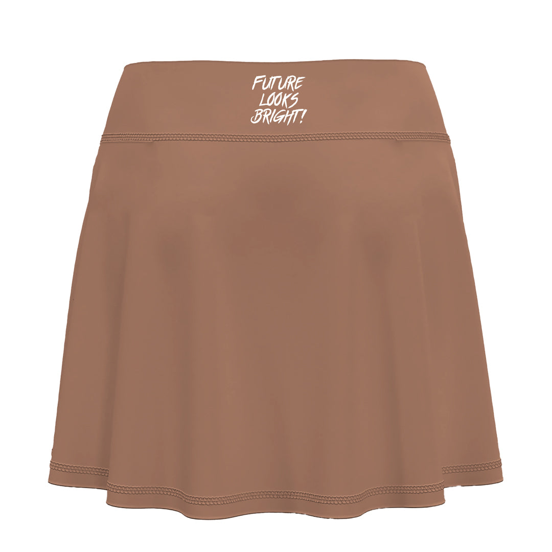 Women's Future Looks Bright Solid Mocha Mousse Performance Skort