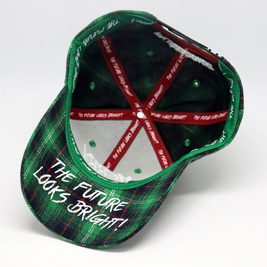 **Limited Edition** 1 of 250 Merry Christmas Green Flannel Plaid Snapback Hat