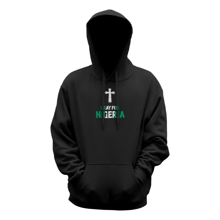 Faith Over Fear Pray for Nigeria Black Hoodie