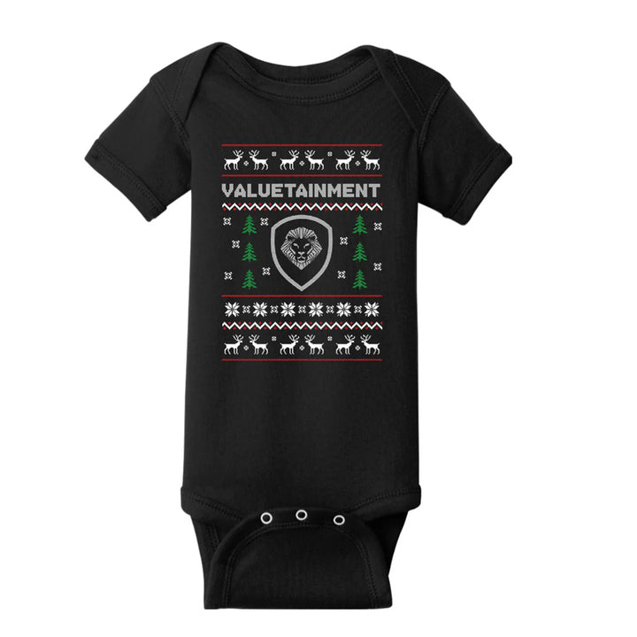 Infant Valuetainment Christmas Short Sleeve Baby Onesie