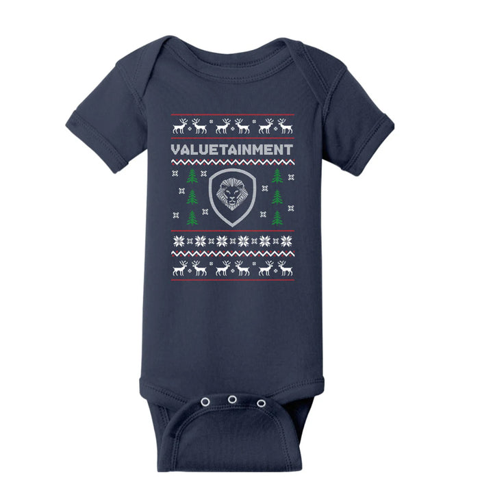 Infant Valuetainment Christmas Short Sleeve Baby Onesie