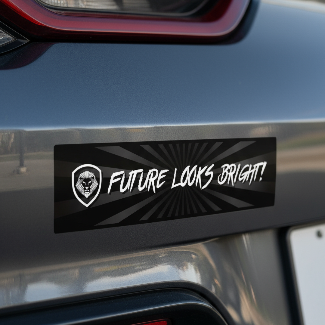 Future Looks Bright Bumper Sticker 12"x3"