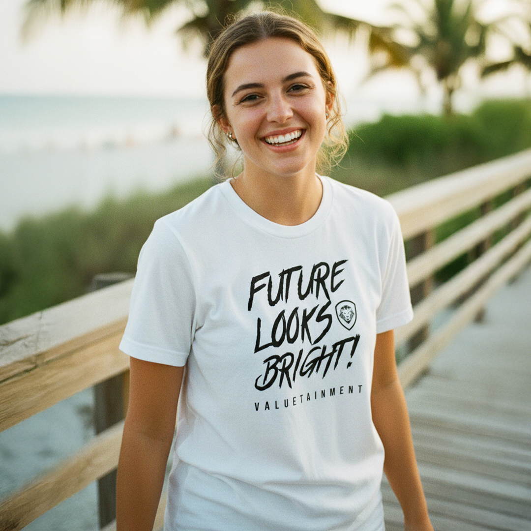 Women's Future Looks Bright Premium White Short Sleeve T-Shirt