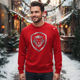Valuetainment Red Raised Print Performance Crewneck Sweatshirt