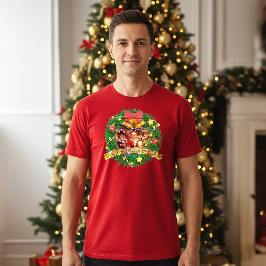 Merry Christmas PBD Podcast Team Red & Green Short Sleeve T-Shirt
