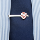 Lion Shield Valuetainment Red & Silver Cufflink & Tie Bar Set