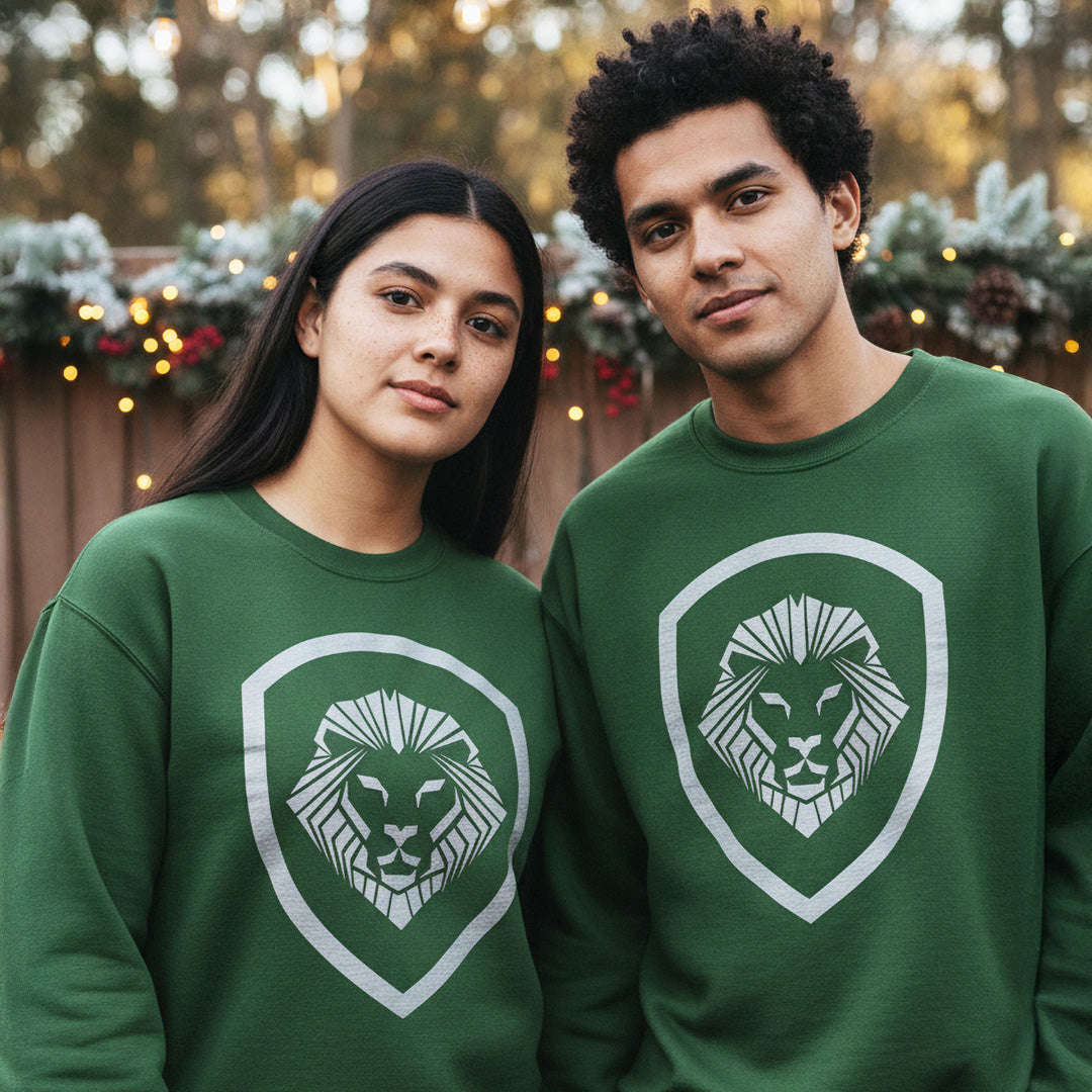 Valuetainment Green Raised Print Performance Crewneck Sweatshirt