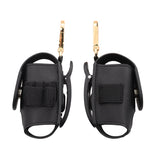 Future Looks Bright Black Embossed Leather Golf Ball and Tee Caddy