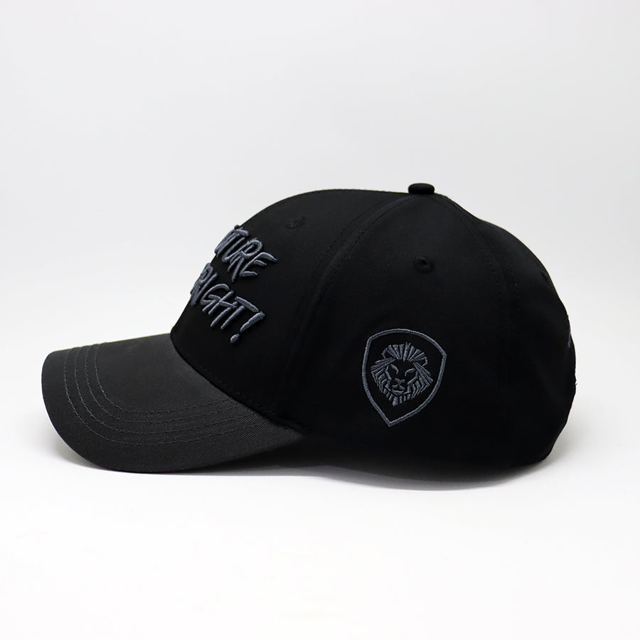 Future Looks Bright Black and Gray Raised Print Snapback Hat