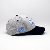 Future Looks Bright Dual Tone Gray and Blue Gradient Logo Snapback Hat