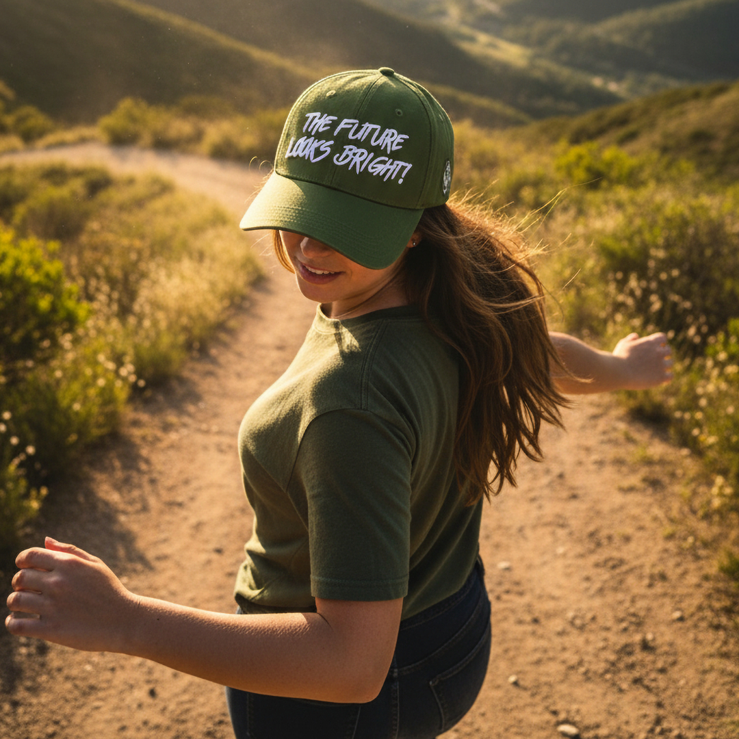 Future Looks Bright Army Green Snapback Hat
