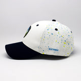 Future Looks Bright Lion Shield Navy and White Speckled Snapback Hat