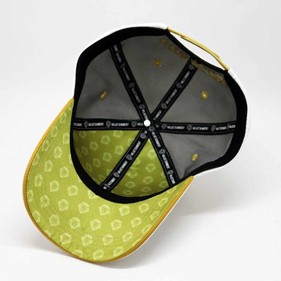 Future Looks Bright Lion Shield White and Gold Snapback Hat