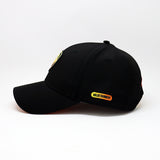 Future Looks Bright Lion Shield Black Yellow Gradient Snapback Hat