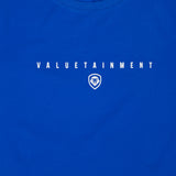 Valuetainment Premium Blue Curved Hem Short Sleeve T-Shirt