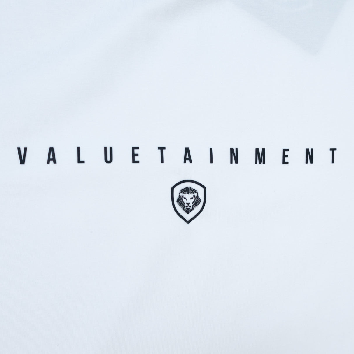 Valuetainment Premium Curved Hem White Short Sleeve T-Shirt