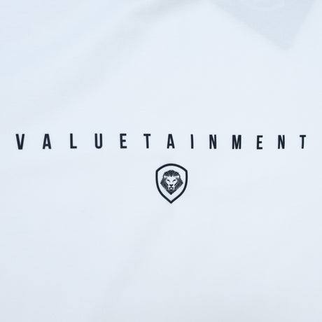 Valuetainment Premium Curved Hem White Short Sleeve T-Shirt