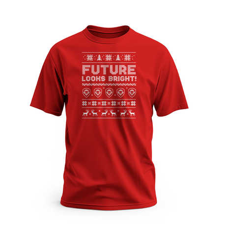 Future Looks Bright Red Christmas Short Sleeve T-Shirt
