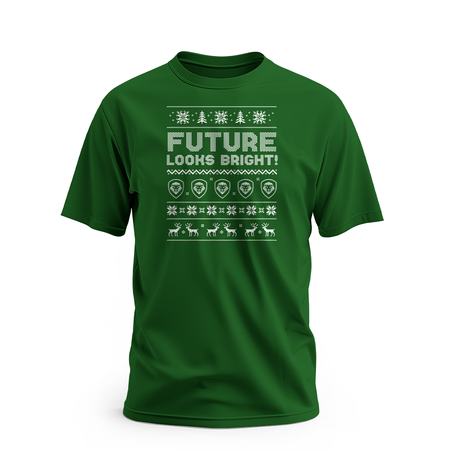 Future Looks Bright Green Christmas Short Sleeve T-Shirt