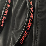 Men's Future Looks Bright Black and Red Lion Shield Premium Jogger Pants