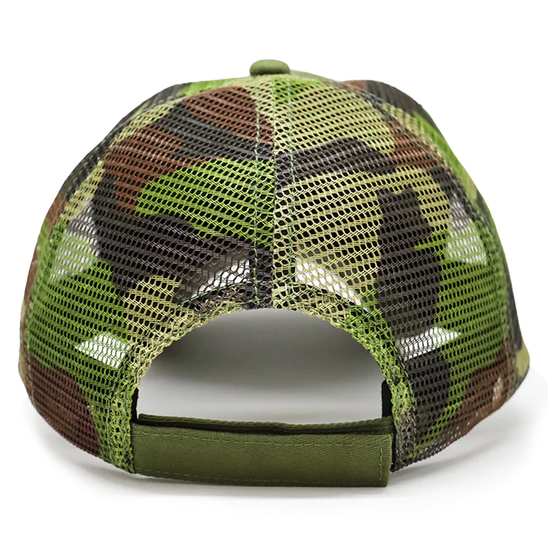 Future Looks Bright Army Green Camo Trucker Patch Snapback Hat