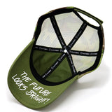 Future Looks Bright Army Green Camo Trucker Patch Snapback Hat