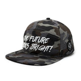 Future Looks Bright Light Brown Camo Flat Bill Waterproof perforated Snapback Hat
