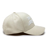 Future Looks Bright Ivory Cream Canvas Snapback Hat