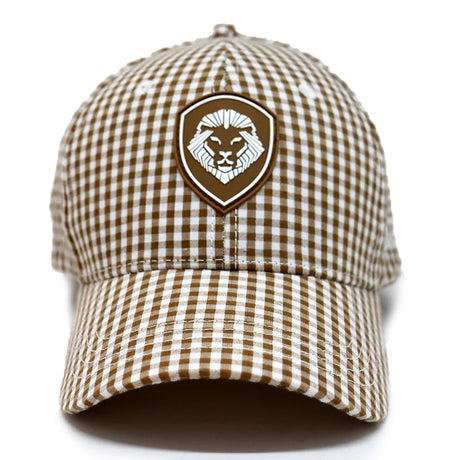 VT Shield Future Looks Bright Brown Gingham Check Snapback Hat