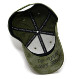 VT Shield Logo Future Looks Bright Army Green Textured Snapback Hat