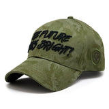 VT Shield Logo Future Looks Bright Army Green Textured Snapback Hat