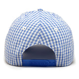 VT Shield Future Looks Bright Sky Blue Gingham Check Snapback Hat