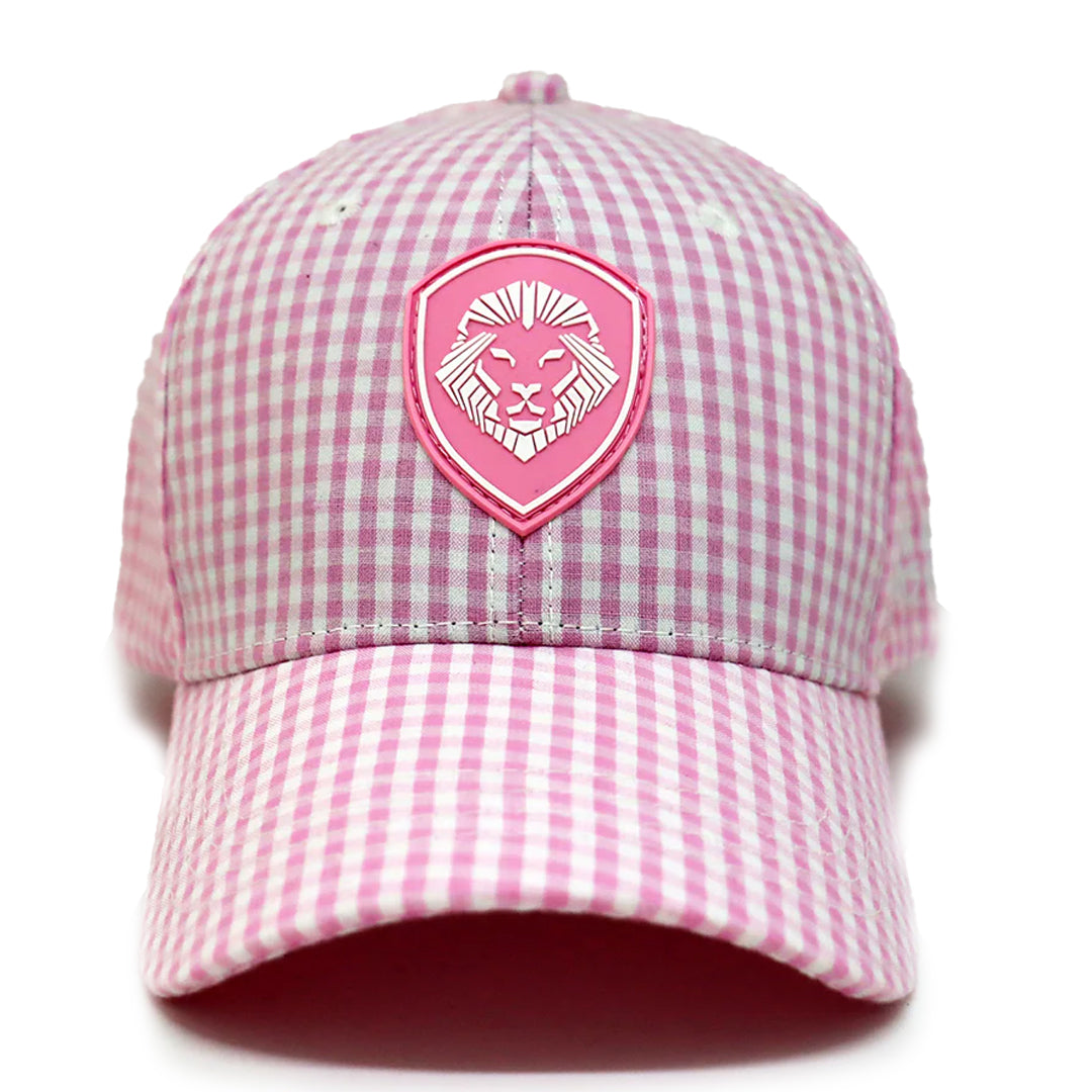 VT Shield Future Looks Bright Pink Gingham Check Snapback Hat