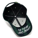 VT Shield logo Green Tartan Plaid Future Looks Bright Snapback Hat