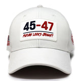 Future Looks Bright 45-47 Inauguration White Snapback Hat