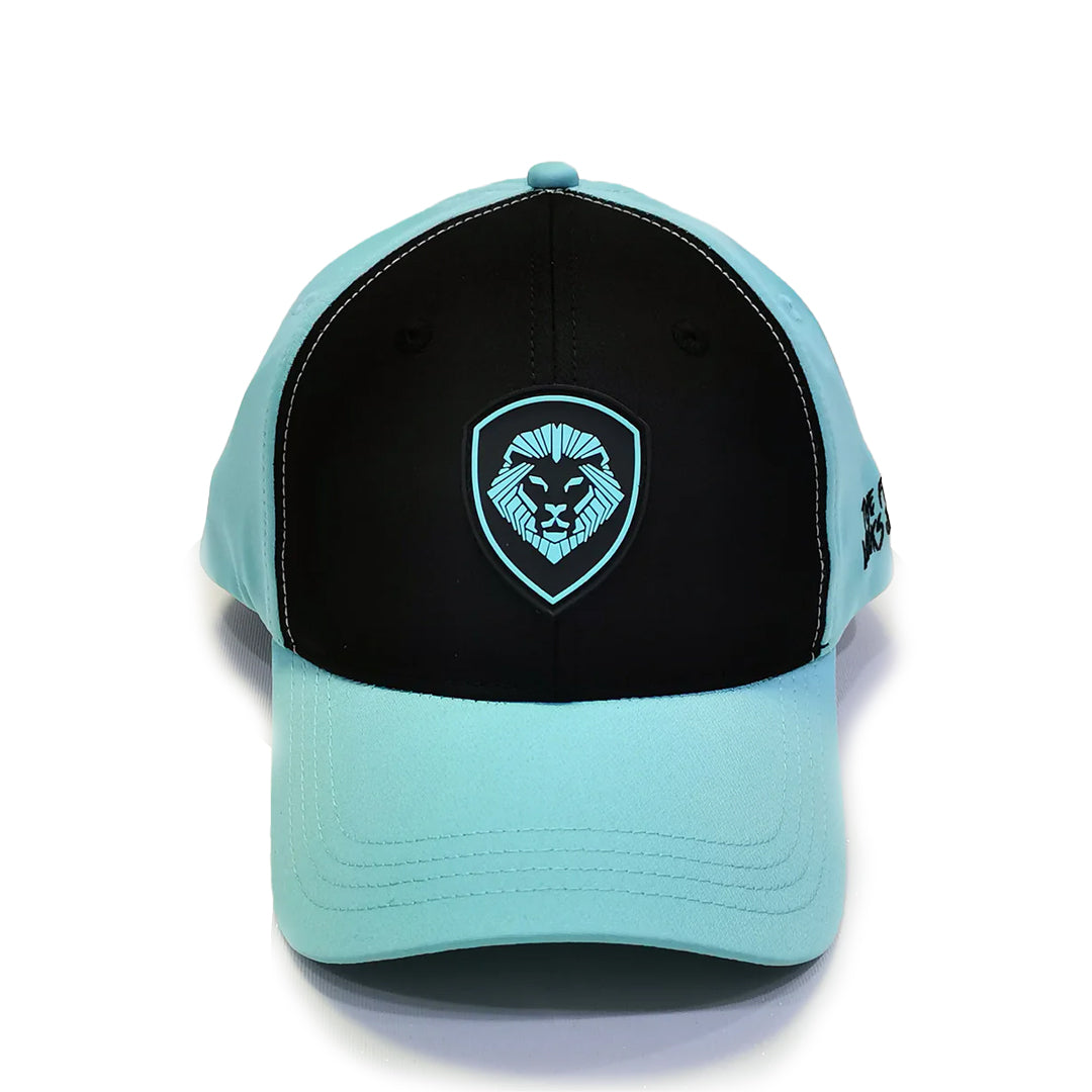 VT Shield Logo Future Looks Bright front panel Black & Sky Blue Snapback Hat
